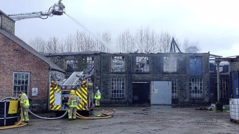 The fire was confined to one building. Picture by BBC 