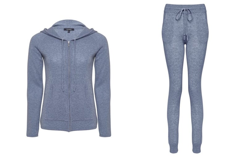 Figleaves Bliss Bliss Cashmere Zip Hoody, &pound;98 (was &pound;140); Bliss Cashmere Cuffed Jogger, &pound;84 (was &pound;140), available from Figleaves 