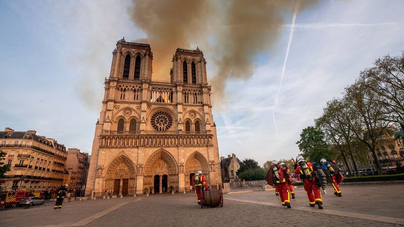 Notre Dame cathedral in Paris was badly damaged in a fire last night<br /> <br />&nbsp;