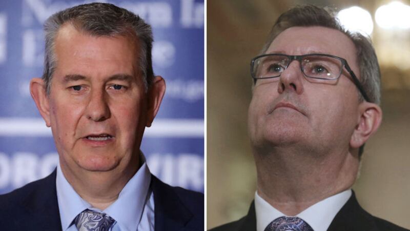 Edwin Poots (left) is set to face Jeffrey Donaldson in a DUP leadership contest&nbsp;