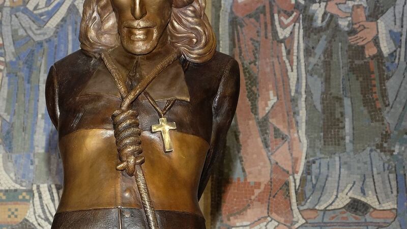 The new statue of St Oliver Plunkett, unveiled in St Patrick's Cathedral, Armagh this week. Picture by LiamMcArdle.com