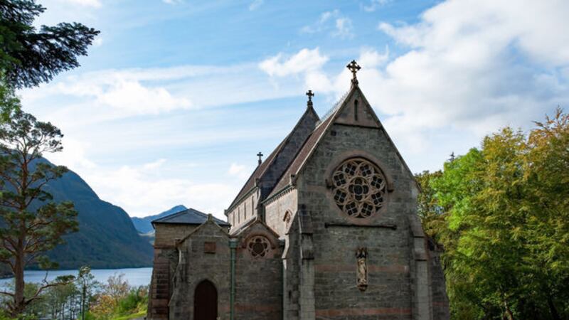 &nbsp;View on Saint Mary and Saint Finnan Catholic Church, Scotland, UK
