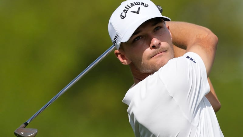Nicolai Hojgaard holds a two-shot lead at the halfway stage of the DP World Tour Championship (Kamran Jebreili/AP)
