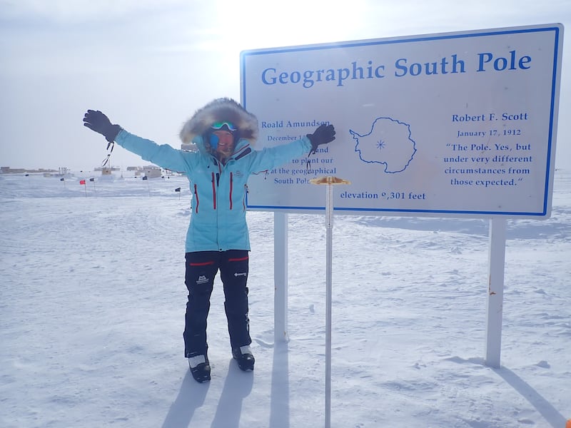 Mollie Hughes at the South Pole