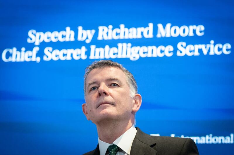 MI6 Chief Richard Moore at a talk in 2021