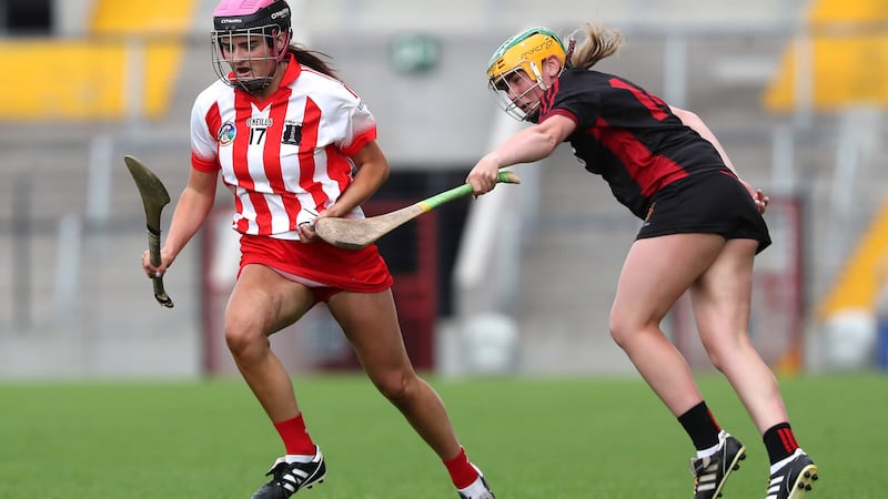 Lauren Clarke (right) has become a regular in the Down defence