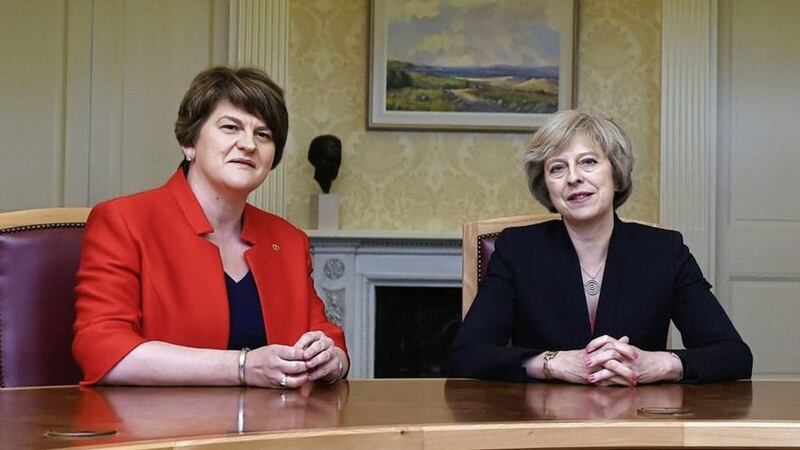 &nbsp;DUP leader Arlene Foster and British Prime Minister Theresa May