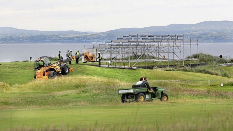 Final preparations are underway at Portstewart Golf Club, which will hosts the Irish Open next week. Picture by Margaret McLaughlin 