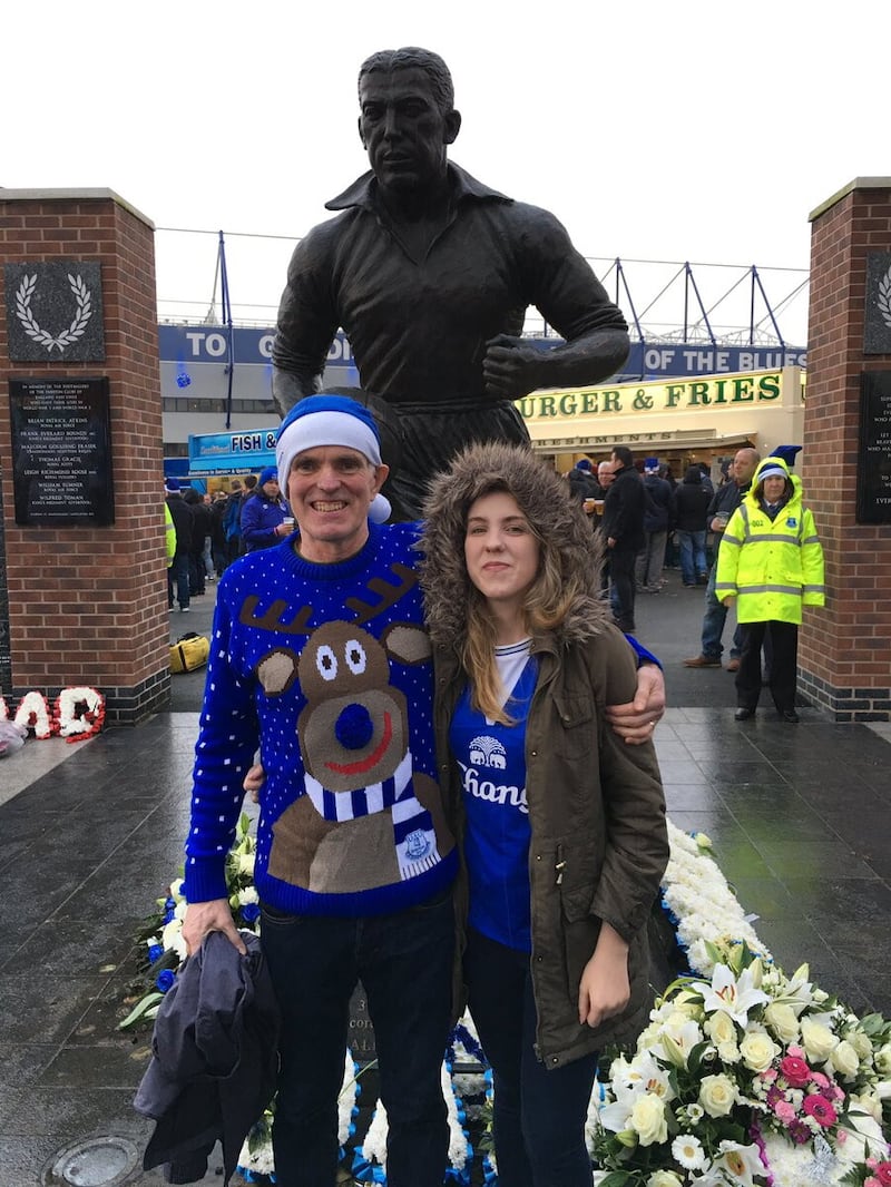 Natalie McNally and her family were Everton fans. Picture from Twitter
