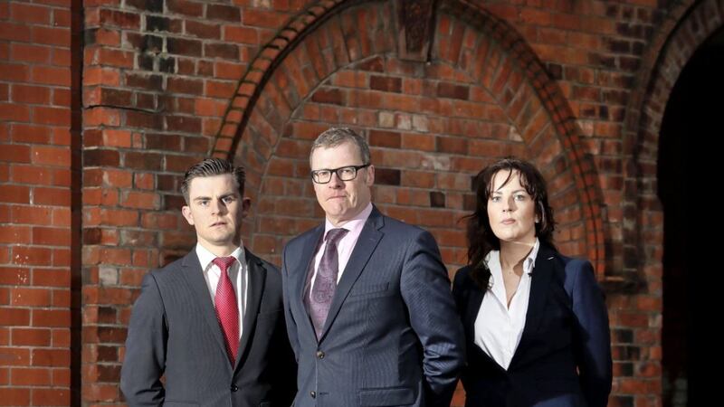 KRW Law founder and managing partner Kevin Winters with new partners Darragh Mackin and Claire McKeegan 