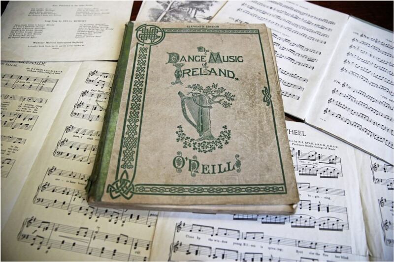 The music sheets date back to the 19th century and cover the experiences of Irish people who emigrated to the US. Picture by Hugh Russell 