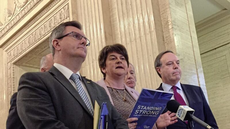 Arlene Foster spells out DUP opposition to all-Ireland regulatory convergence. Picture by David Young/PA Wire 