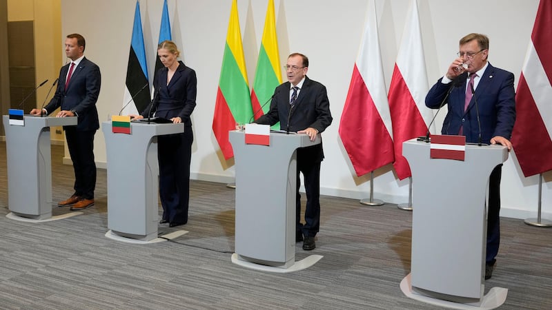 The interior ministers of Poland and the Baltic states have told Belarus they close their borders (AP Photo/Czarek Sokolowski)