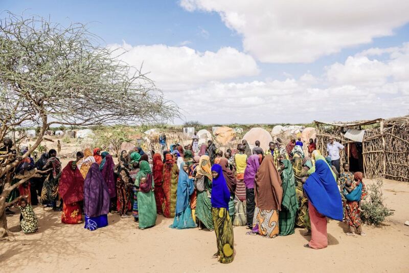 The women of Dhuyuleh IDP camp in eastern Africa. Picture by Amunga Eshuchi. 