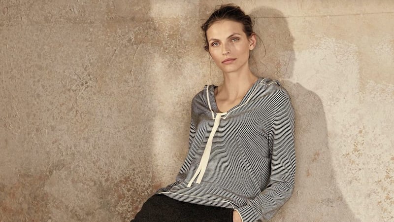 The White Company Cotton-Cashmere Stripe Hoodie, &pound;89 from The White Company 