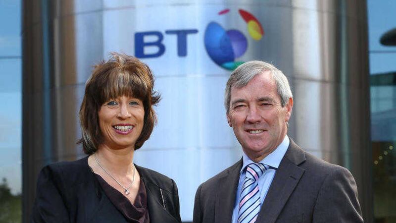 Susan Leahy, BT Flex Support Services Manager and Alex Crossan Managing Director, BT Networks Northern Ireland 