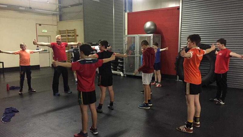 U14 fitness training for Sean Treacy's, Lurgan with Nelson Russell at Columbia Gym
