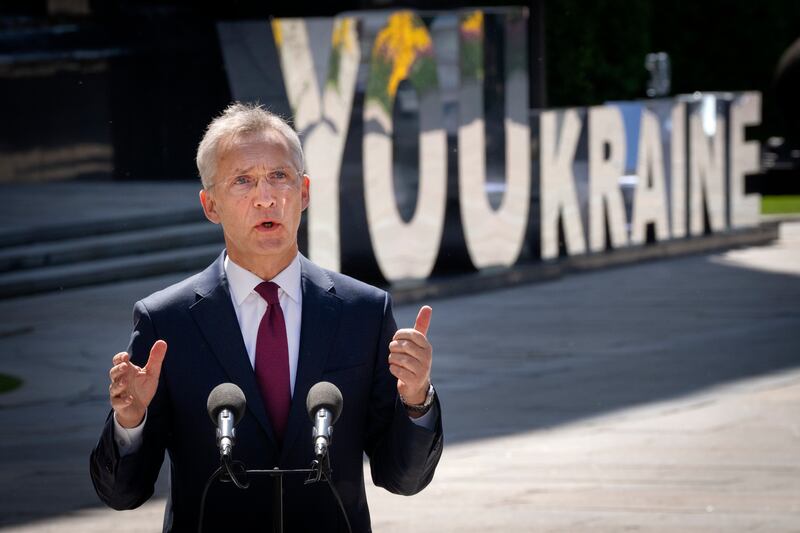Nato secretary general Jens Stoltenberg said that the lack of ammunition in Ukraine has allowed Russian forces to push forward (Efrem Lukatsky/AP)