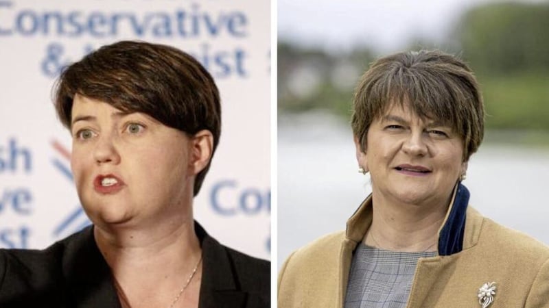 Ruth Davidson distanced herself from claims that she&#39;d be joining Arlene Foster on a round-Britain tour to save the union 