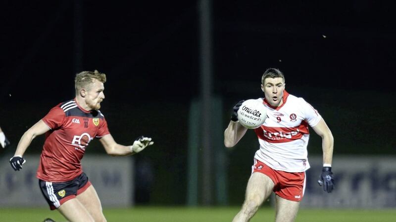 Ciaran McFaul is no longer part of the Derry panel for this summer, with the expectation that he will go to Boston and play his football there in the coming months. Picture by Margaret McLaughlin 