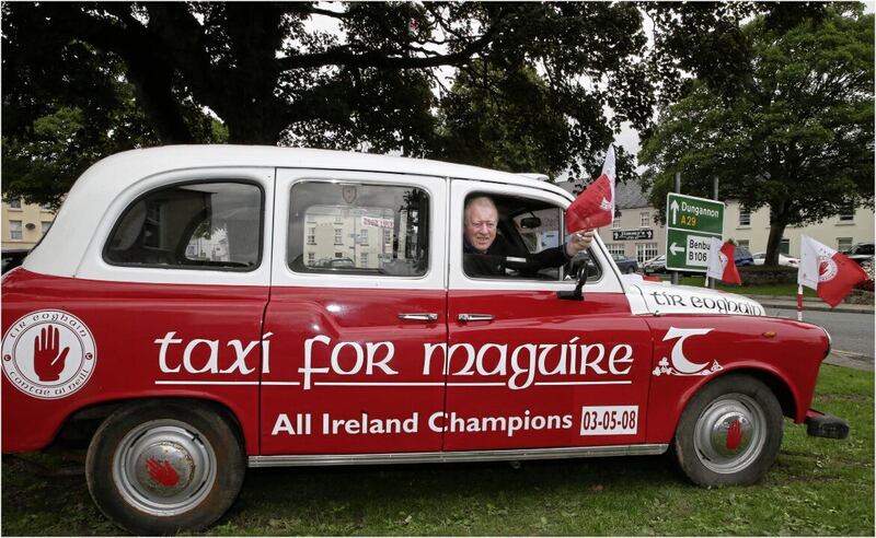 The &#39;Taxi for Maguire&#39; made its first appearance before the Tyrone v Armagh final All-Ireland final 20 years ago &ndash; it&#39;s been rolled out a few times since... Picture by Hugh Russell 