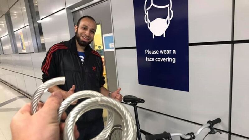 Abdul El-Gayar was leaving work at 2pm when he spotted someone trying to steal a bike.