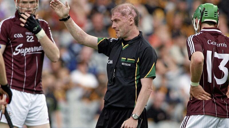 Referee Sean Cleere found himself in the middle of the storm during Tipperary&#39;s win over Wexford at the weekend. Asking one man in his mid-30s to chase a bunch of primed athletes a decade his junior and a ball flying at more than 100mph is grossly unfair. Picture by Seamus Loughran 