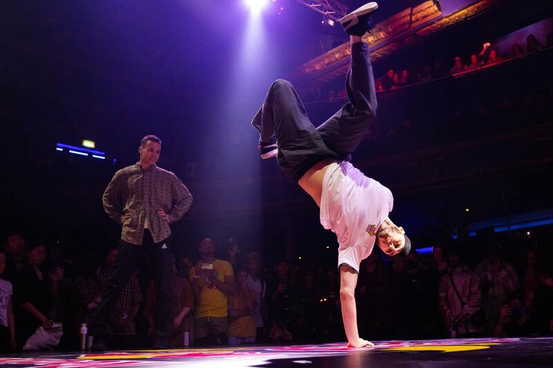 Bboy, Sheku from Plymouth performs in the Red Bull BC One final at Electric Brixton, London. Picture date: Sunday August 8, 2021