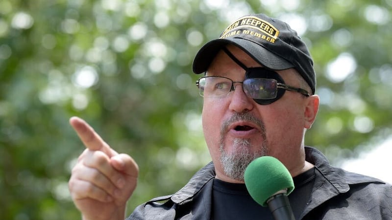 Stewart Rhodes, founder of the citizen militia group known as the Oath Keepers, has been jailed (AP Photo/Susan Walsh, File)
