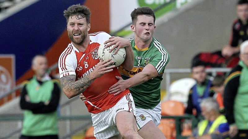 Ryan Henderson was a driving force for Clann Eireann in their win over Armagh Pearse Og