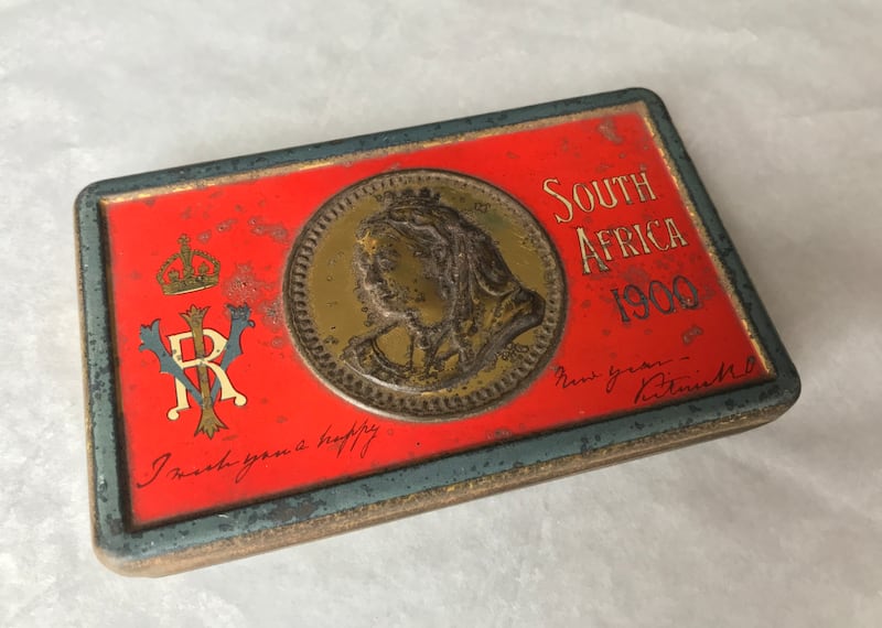 The tins were made by the country's three principal chocolate manufacturers but were not branded, as they opposed the war. (National Trust/ Victoria Mckeown/ PA)