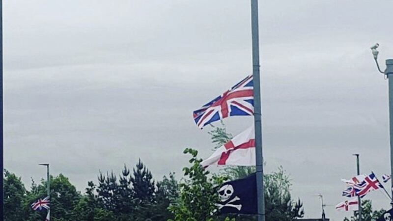 The flags at Thaxton in Lisburn. Picture by Twitter 