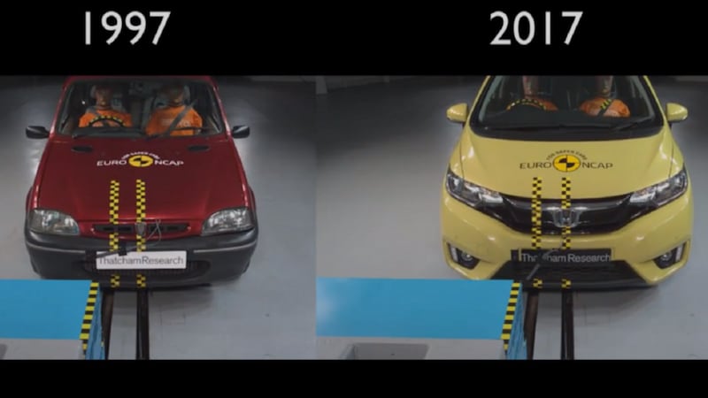 Video shows how far car safety has come in 20 years