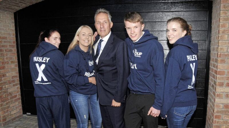 DUP MP Ian Paisley with his supporters. Picture by Pacemaker 