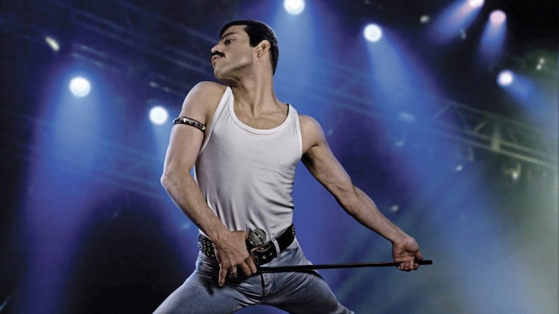 Rami Malek as Freddie Mercury in Bohemian Rhapsody 