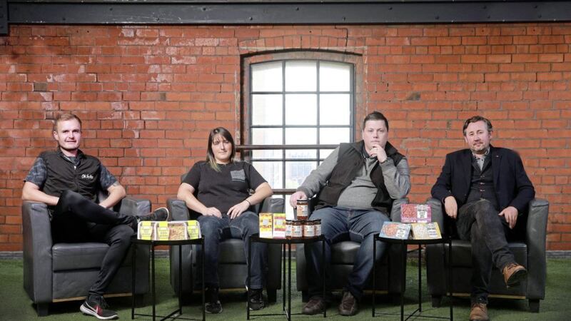 ON THE SHELF: Producers Connor Morgan (Oh So Lean), Steph Fulton (Wee ChoCo), Declan O&rsquo;Donoghue (Erne Larder) and David Grant (The Little Meat Company) have had their products successfully listed with Lidl 