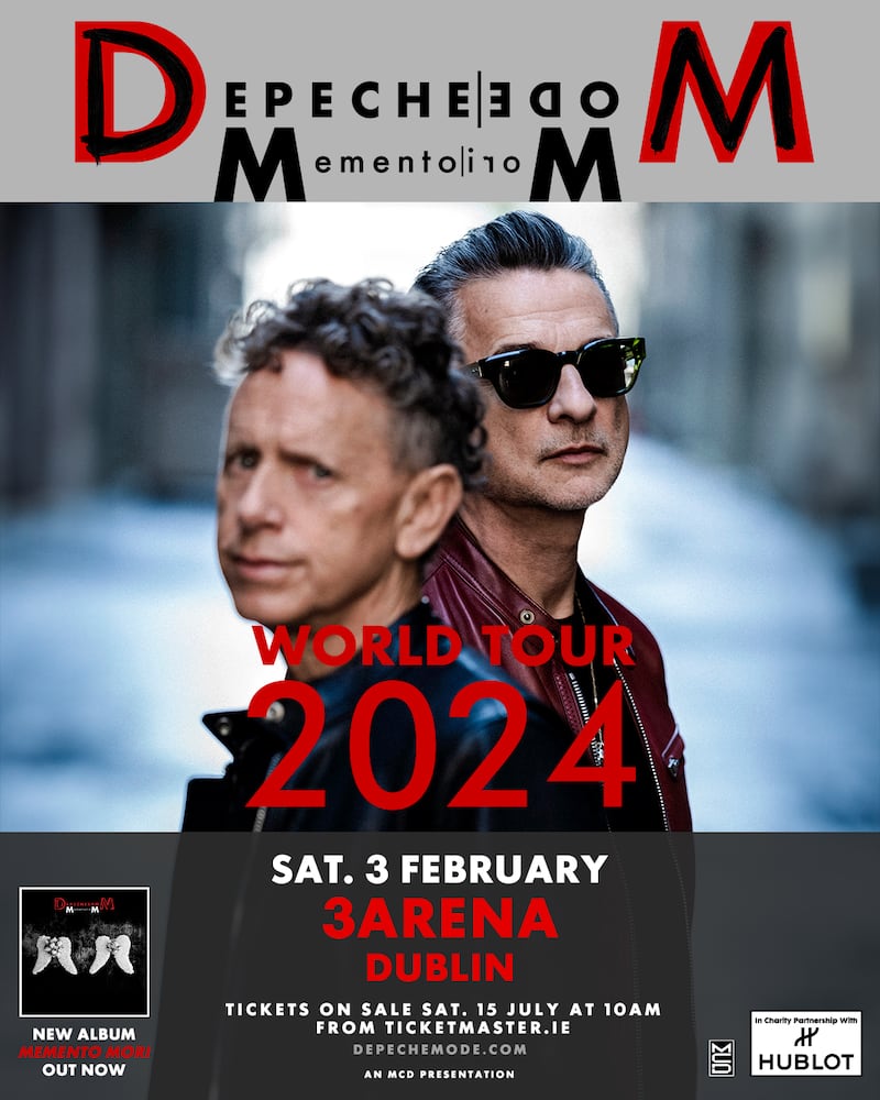 The poster for Depeche Mode's 2024 Dublin show