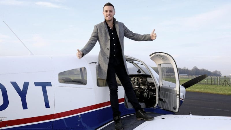 Nathan Carter pictured at the launch of the Harvest festival at Enniskillen Airport 