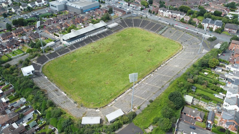 The derelict Casement Park stadium in west Belfast has been named as a Euro 2028 venue (Niall Carson/PA)