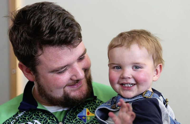 D&aacute;ithi and his dad, M&aacute;irtin, are part of a campaign to raise awareness for organ donation. Picture by Mal McCann 