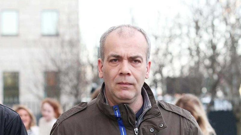 Lurgan republican Colin Duffy leave court in Belfast after being released on bail&nbsp;