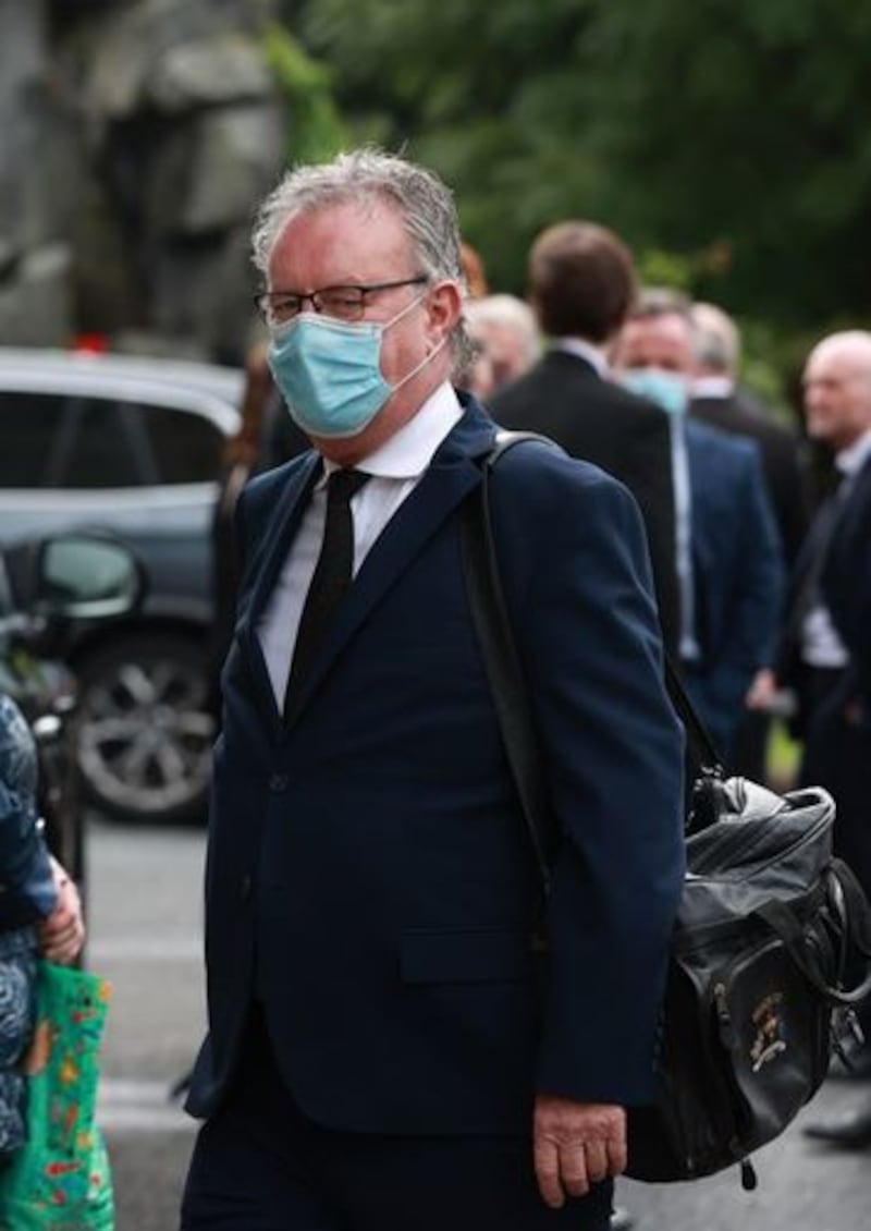 &nbsp;Mike Nesbitt MLA, during the funeral of Pat Hume