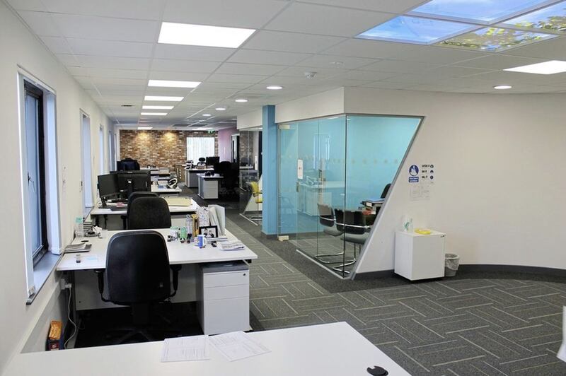 The interior of the McAvoy Group&#39;s modern offices in Co Tyrone. 