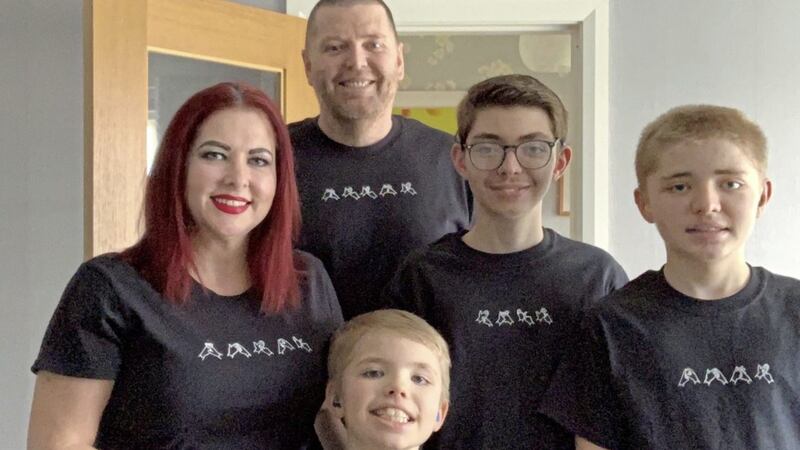 The Newbronner family from Newtownabby - Wendy, Allan, Rhys (19), Dean (16) and Carter (10) - say that the help they have received from Sense has been a &#39;lifeline&#39; 