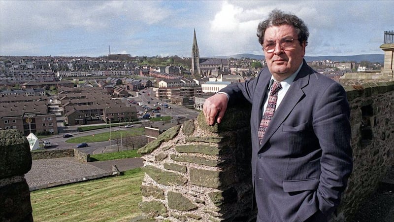 In 2001, John Hume said we need to create &ldquo;a society where the pursuit of our common interests is the most potent expression of our shared patriotism&rdquo;. Picture: Pacemaker Belfast 