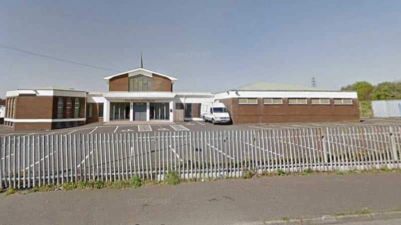 The pale blue container disappeared from an Elim Church in the Northlands area of Carrickfergus 