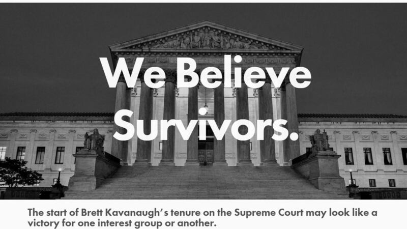 It comes after sexual assault allegations were made against the new Supreme Court justice.