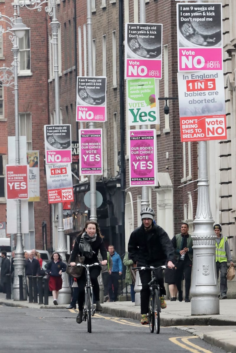 Campaign posters in Dublin (Niall Carson/PA)