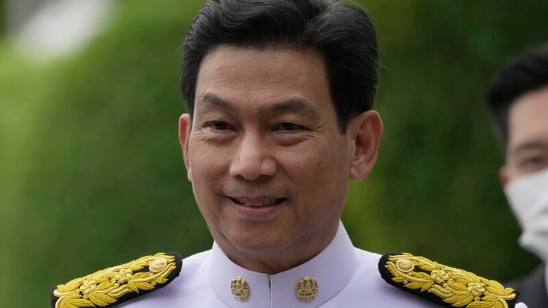 Thailand’s Foreign Minister Parnpree Bahiddha-Nugara, abruptly resigned after the cabinet reshuffle removed him from as deputy prime minister (AP Photo/Sakchai Lalit)