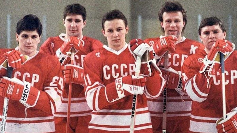 The 'Russian Five&rsquo; &ndash;&nbsp;Sergei Makarov, Alexei Kasatonov, Igor Larionov, Viacheslav Fetisov and Vladimir Krutov